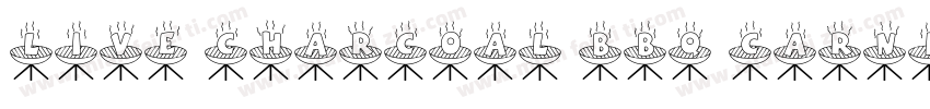 LIVE CHARCOAL BBQ CARNIVAL字体转换